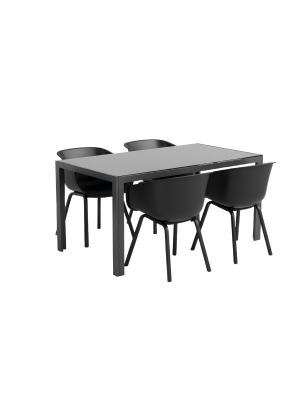Amalia Palermo dining tuinset Carbon Black
