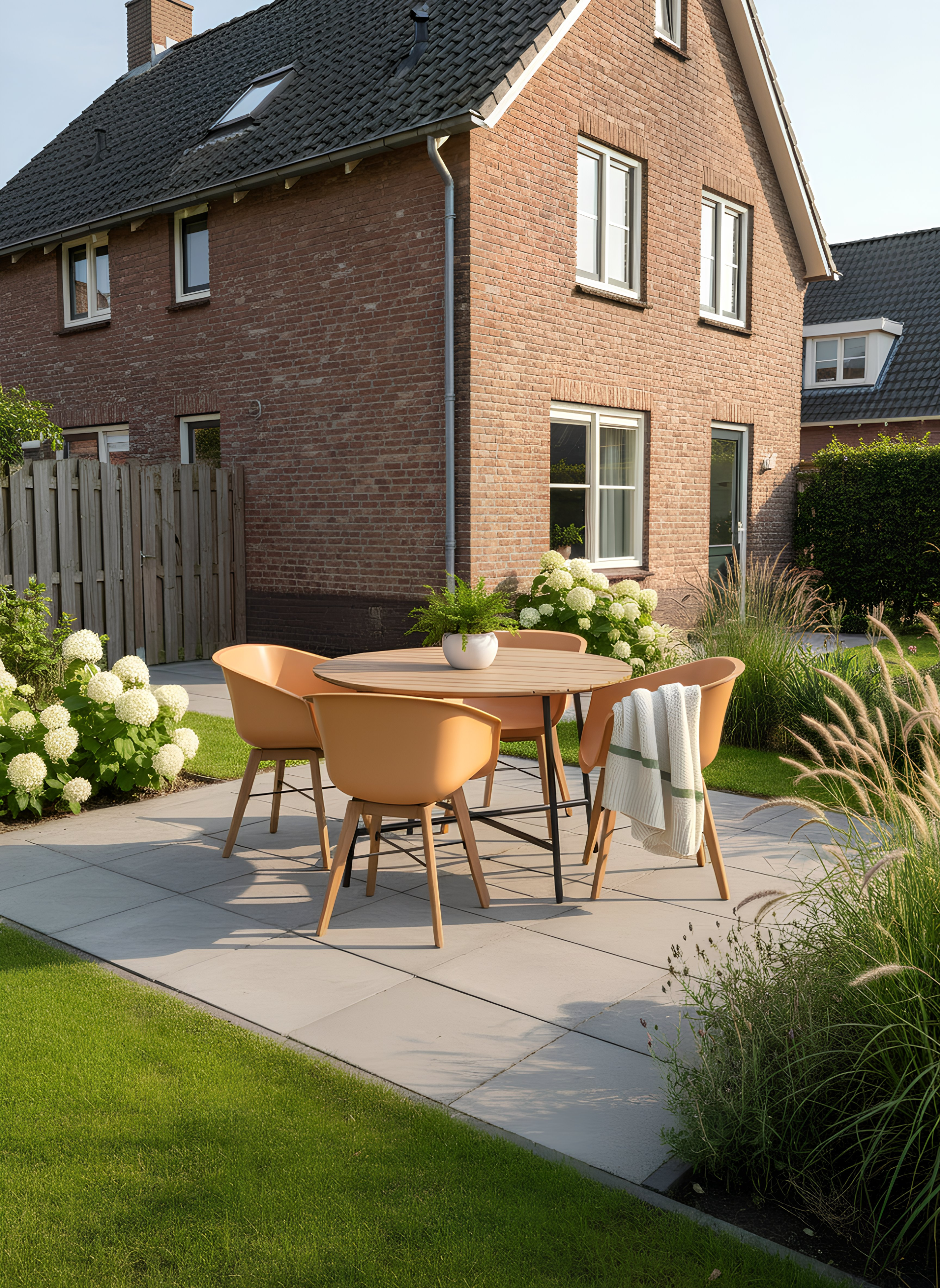 Amalia Mika dining tuinset Indian orange