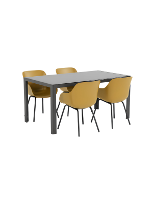 Elegance Palermo dining tuinset curry yellow