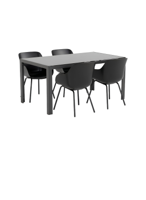Elegance Palermo dining tuinset carbon black