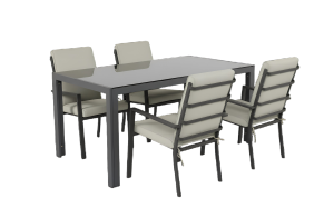 Vienna Palermo dining tuinset antracite