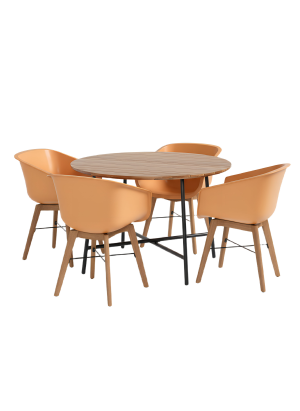 Amalia Mika dining tuinset Indian orange